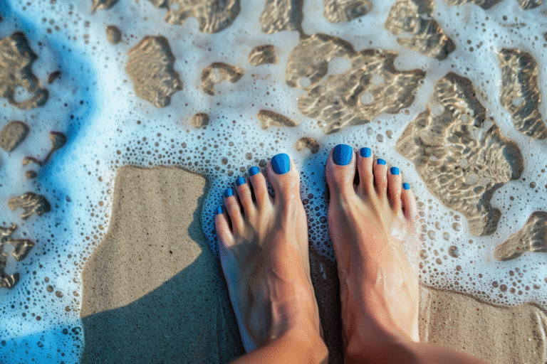 vernis peach pieds