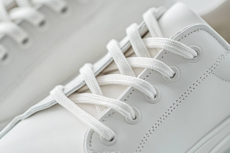 Une basket blanche propre