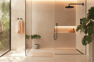 Visuel d'une douche italienne propre